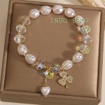 Pulsera de cristales con dijes